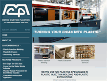 Tablet Screenshot of metrocustomplastics.com